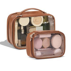 Clear Makeup Bags,small Makeup Pouch With Large Cosmetic Bag Toiletry Bag Car👌